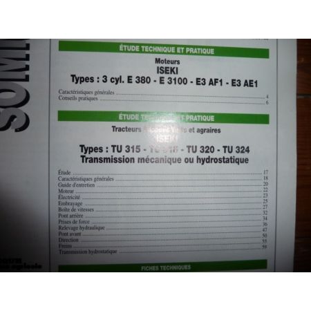 Série TU Revue Technique Agricole Iseki
