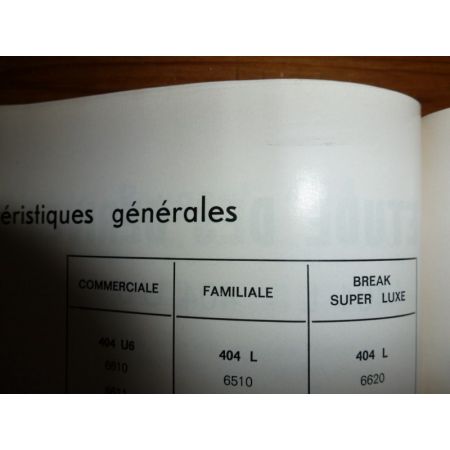 404 L LD U6 U6D Revue Technique Peugeot