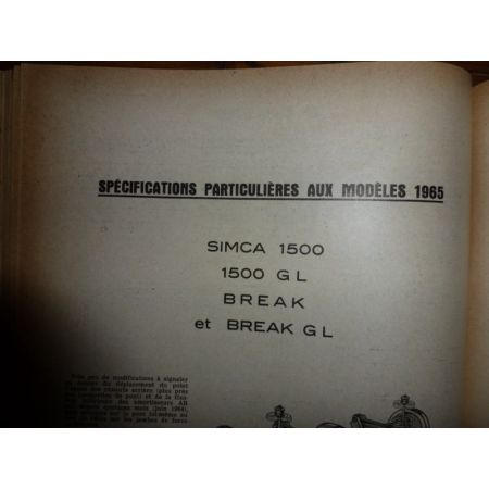 1500 64-65 Revue Technique Simca Talbot