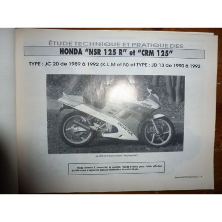 NSR CRM 125 TDM850 Revue Technique moto Honda Yamaha