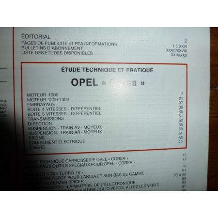 Corsa A Ess Revue Technique Opel