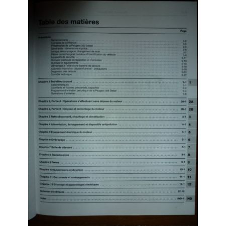 309 Die Revue Technique Haynes Peugeot