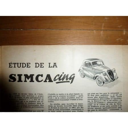 Simca 5 Revue Technique Simca Talbot