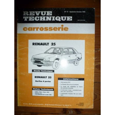 R25 S1 Revue Technique Carrosserie Renault