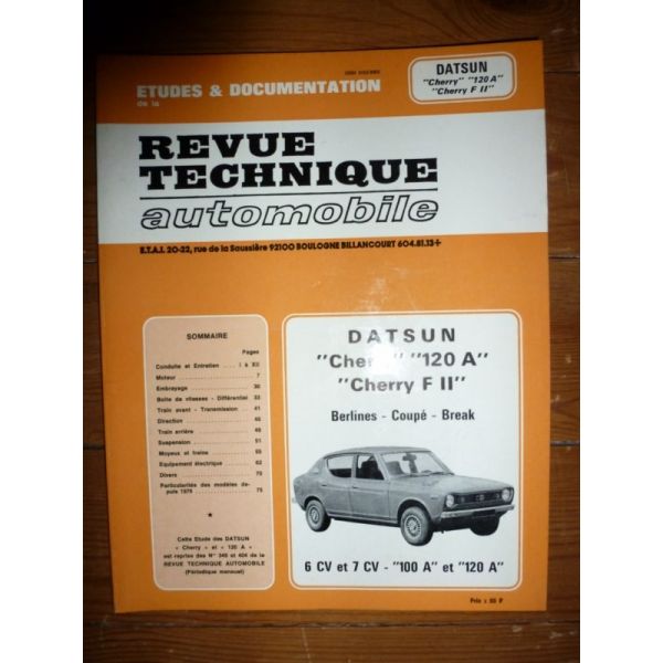 Cherry F2 120A Revue Technique Datsun