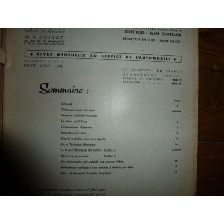 Simca 5 Revue Technique Simca Talbot
