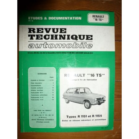 R16 TS Revue Technique Renault