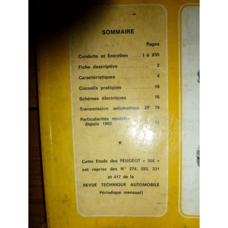 504 Carbu Revue Technique Peugeot
