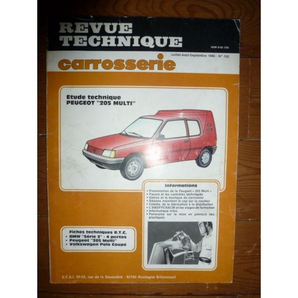 205 Multi Revue Technique Carrosserie Peugeot