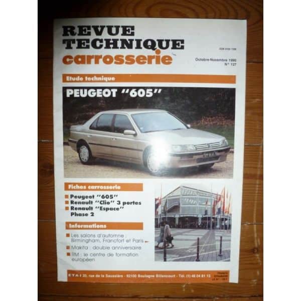 605 Revue Technique Carrosserie Peugeot