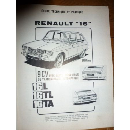 R16 L TL 70- Revue Technique Renault