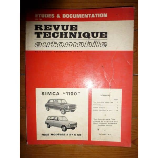 1100 Revue Technique Simca Talbot