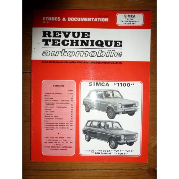 1100 Revue Technique Simca Talbot