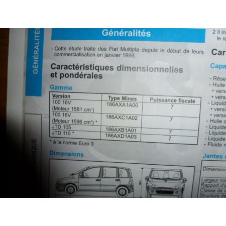 Multipla 99- Revue Technique Fiat