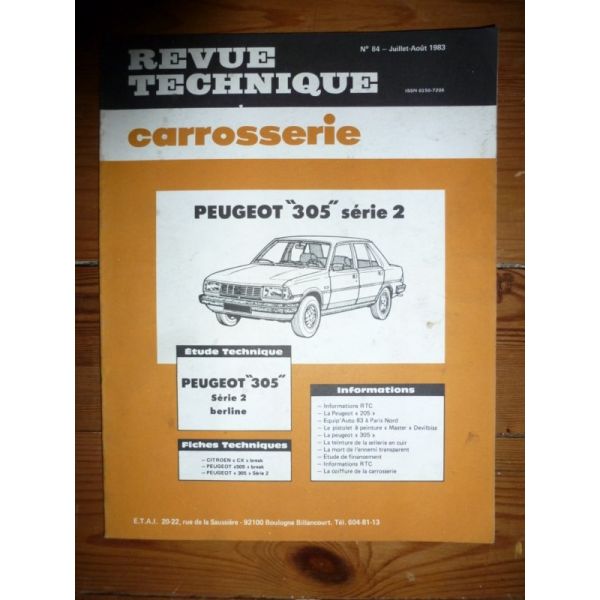 305 S2 Revue Technique Carrosserie Peugeot