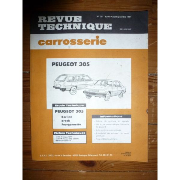 305 Revue Technique Carrosserie Peugeot