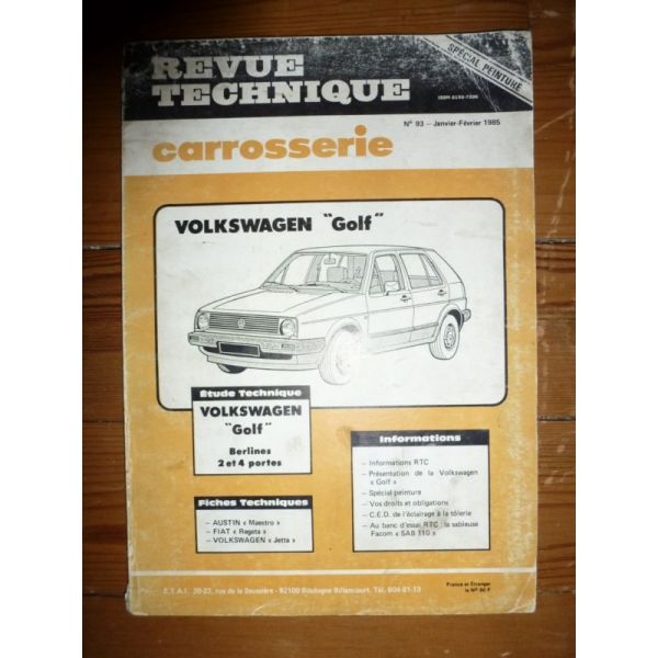 Golf Revue Technique Carrosserie Volkswagen