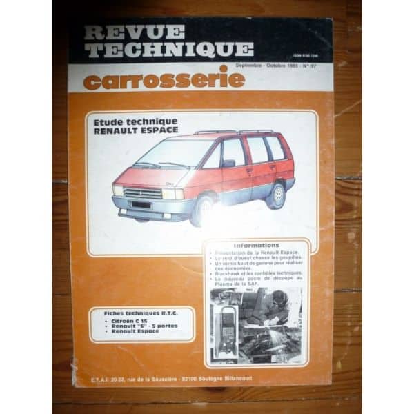 Espace I Revue Technique Carrosserie Renault