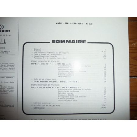 MBX125 MTX125 200 Le Mans California 3 Revue Technique moto Honda Fuzzi