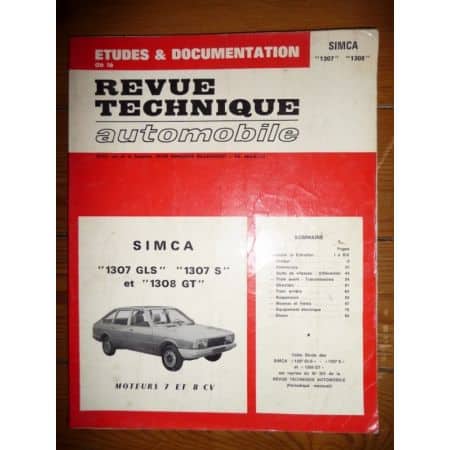 1307 1308 Revue Technique Simca Talbot