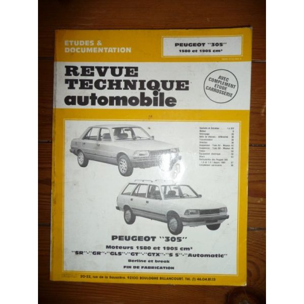 305 1580 905 Revue Technique Peugeot