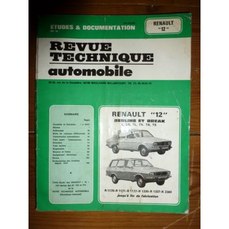 R12 1300 cm3 Revue Technique Renault