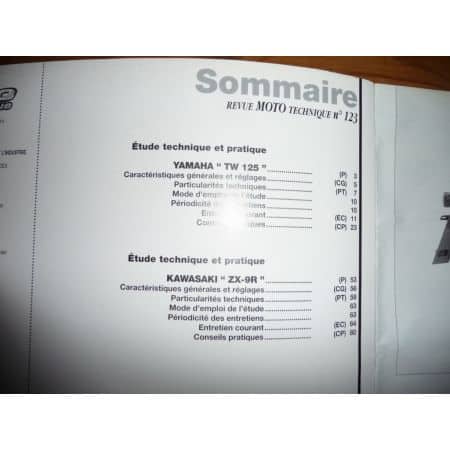 ZR95 TW125 Revue Technique moto Kawasaki Yamaha