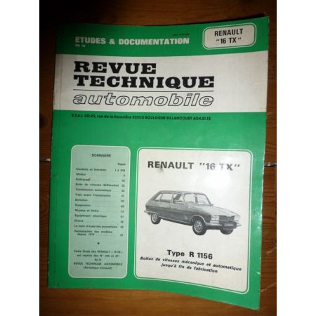 R16 TX Revue Technique Renault