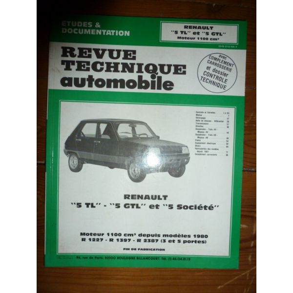 R5 TL GTL Revue Technique Renault