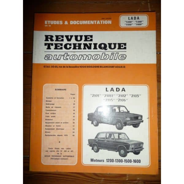 LADA 2101, 21011, 2102, 2103, 2105, 2106 - RRTA0360.2 Revue Technique Lada