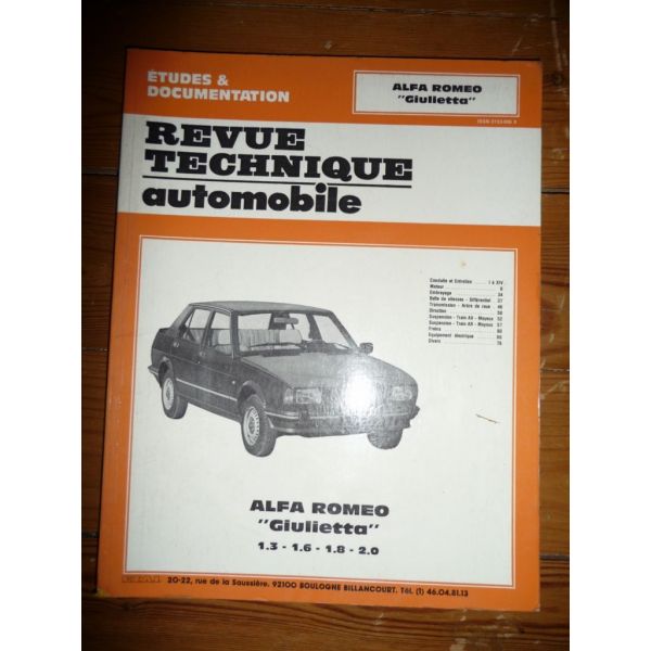 Giulietta Revue Technique Alfa Romeo