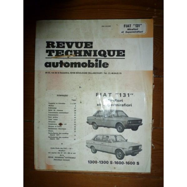 131 MIRAFIORI Revue Technique Fiat
