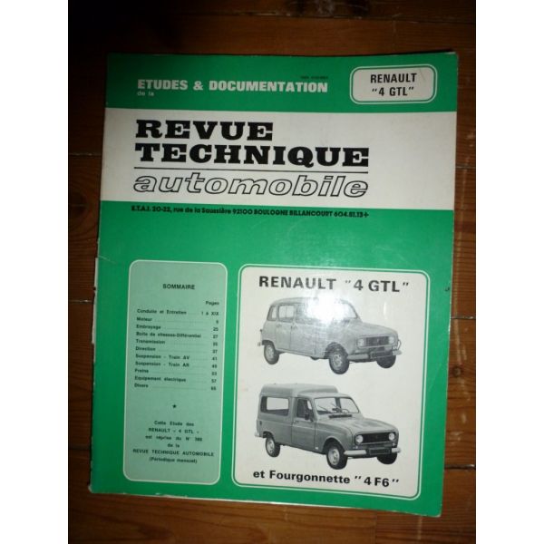 R4 TL GTL Revue Technique Renault
