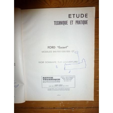 Escort Revue Technique Ford