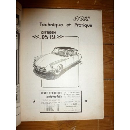 DS 19 Revue Technique Citroen
