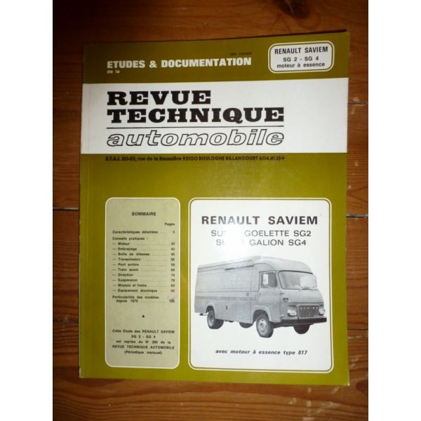 SG2 SG4 Ess Revue Technique Saviem Man Renault