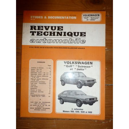 Golf Scirocco Jetta Revue Technique Volkswagen