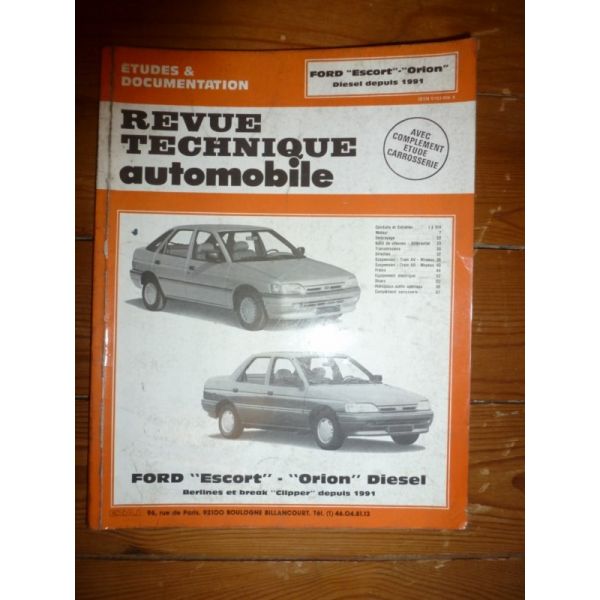 Escort Orion 91- Revue Technique Ford