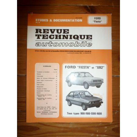 Fiesta XR2 Revue Technique Ford