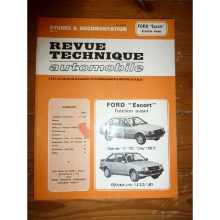 Escort 1.1 1.3 1.6 Revue Technique Ford