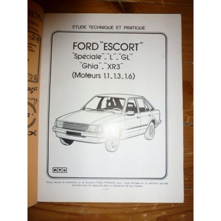 Escort 1.1 1.3 1.6 Revue Technique Ford