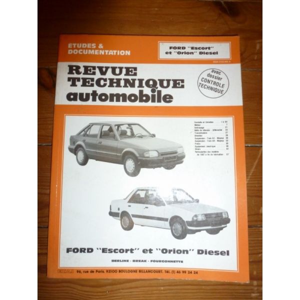 Escort Orion Die Revue Technique Ford