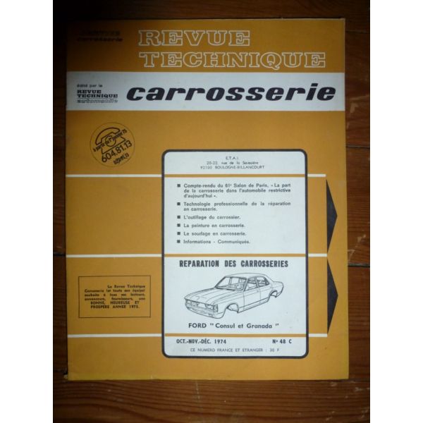Consul Granada Revue Technique Carrosserie Ford