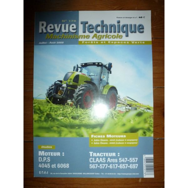 ARES 547 à 697 Revue Technique Agricole Claas