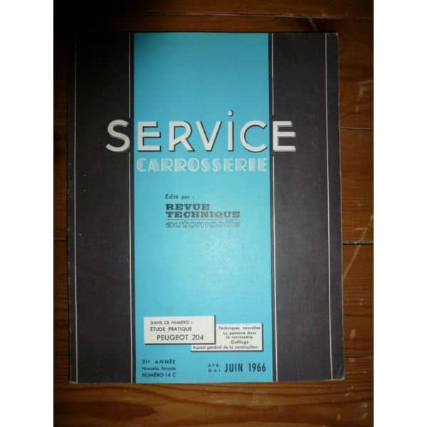204 Revue Technique Carrosserie Peugeot