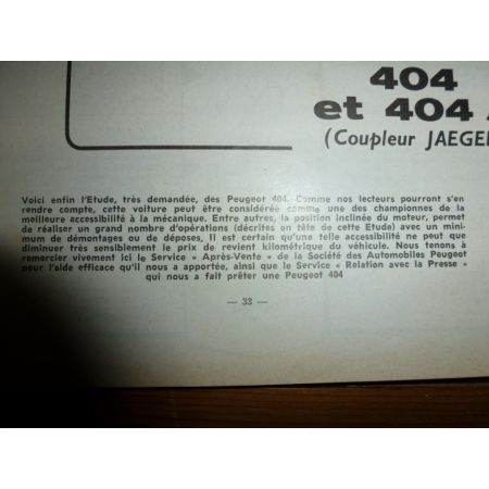 404 404 Revue Technique Peugeot