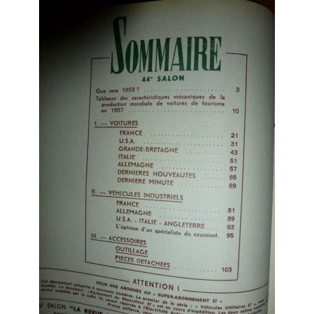 Salon 1957 Revue Technique