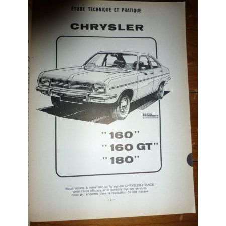 160 160GT 180 Revue Technique Chrysler