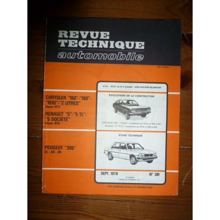 305 GL GR SR Revue Technique Peugeot