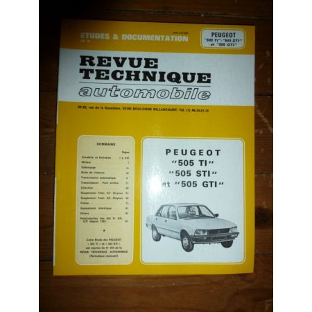 505 TI STI Revue Technique Peugeot